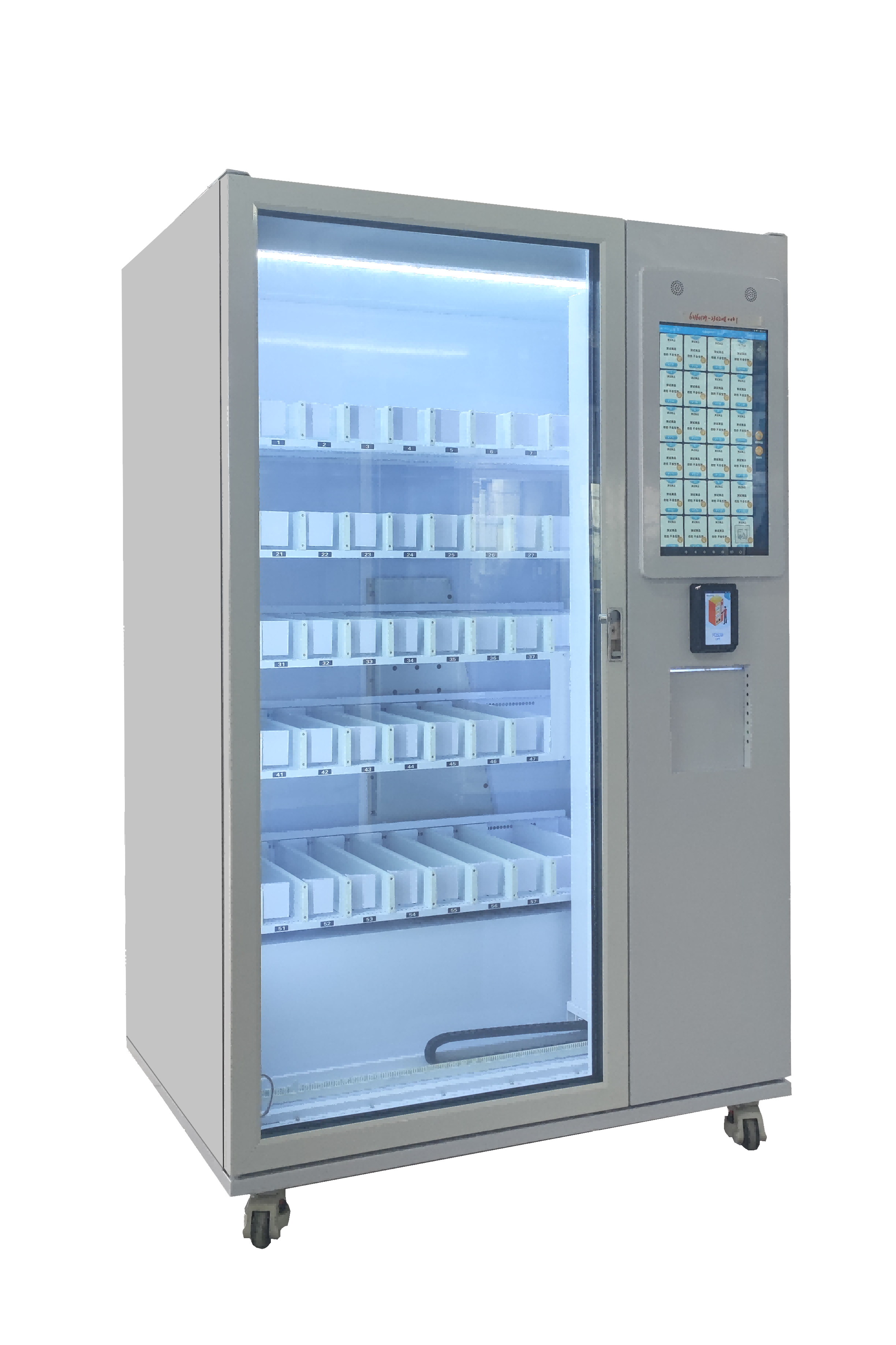 Máquina expendedora de cajas de ensaladas para cupcakes tipo ascensor con puerta de apertura automática